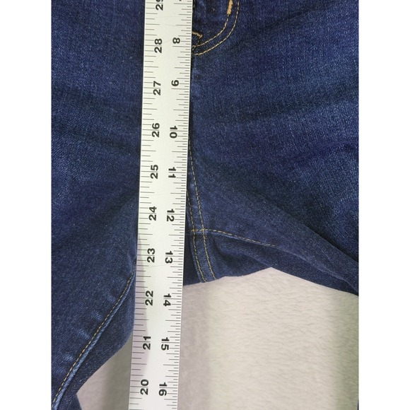 Gap Jeans Womens 16 Tall Blue Dark Denim Wash High Rise 70s Flare Stretch - Picture 4 of 9